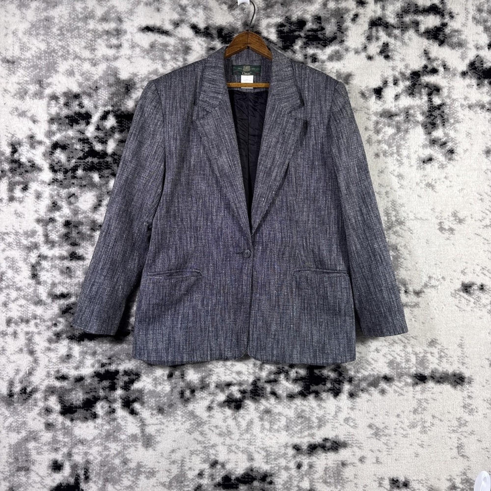 Orvis Wook Silk Blazer Womens Size 12 Woven Tweed Lined Old Money Country‎ South